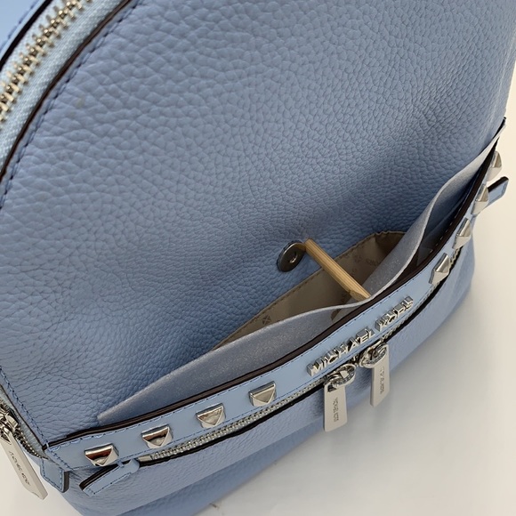 MICHAEL KORS
Kenly Medium Studded Pebbled Leather Backpack LIGHT SKY COLOR - Picture 10 of 15
